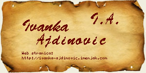 Ivanka Ajdinović vizit kartica